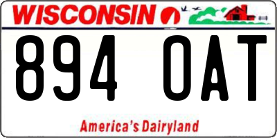 WI license plate 894OAT