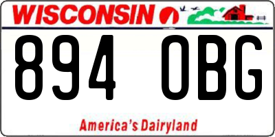 WI license plate 894OBG