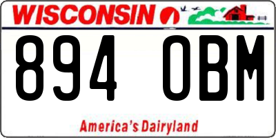 WI license plate 894OBM