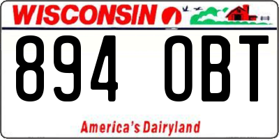 WI license plate 894OBT