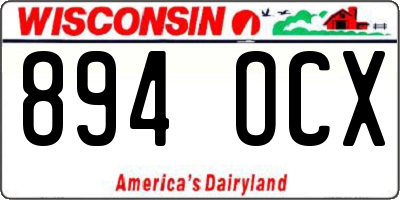 WI license plate 894OCX