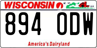 WI license plate 894ODW