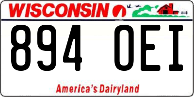 WI license plate 894OEI