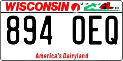 WI license plate 894OEQ
