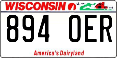 WI license plate 894OER