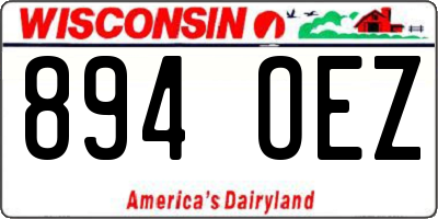 WI license plate 894OEZ