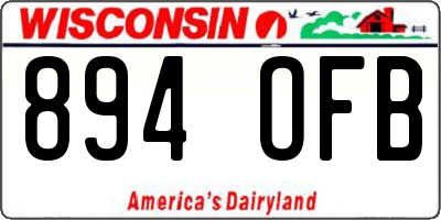 WI license plate 894OFB