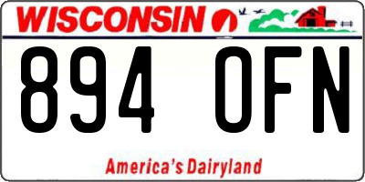 WI license plate 894OFN