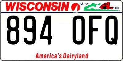 WI license plate 894OFQ
