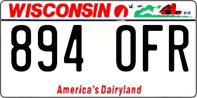 WI license plate 894OFR