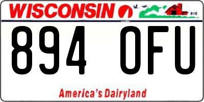 WI license plate 894OFU