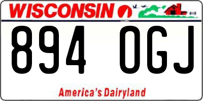 WI license plate 894OGJ