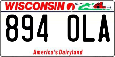 WI license plate 894OLA