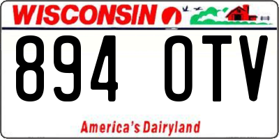 WI license plate 894OTV