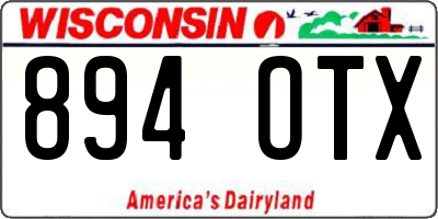 WI license plate 894OTX