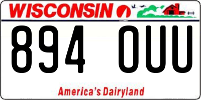 WI license plate 894OUU