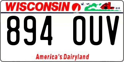 WI license plate 894OUV