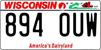 WI license plate 894OUW