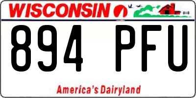 WI license plate 894PFU