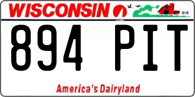 WI license plate 894PIT
