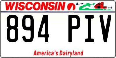WI license plate 894PIV