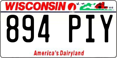 WI license plate 894PIY