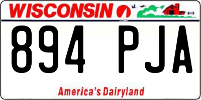 WI license plate 894PJA