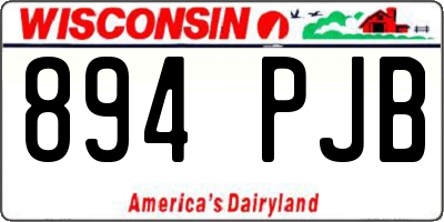 WI license plate 894PJB