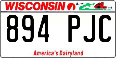 WI license plate 894PJC