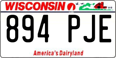 WI license plate 894PJE