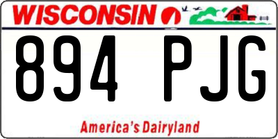 WI license plate 894PJG