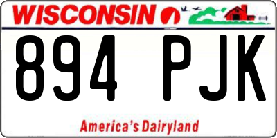 WI license plate 894PJK