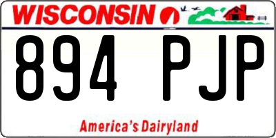 WI license plate 894PJP