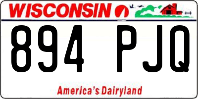 WI license plate 894PJQ