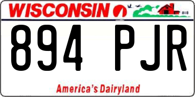 WI license plate 894PJR