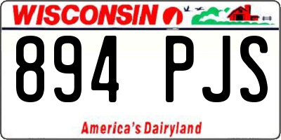WI license plate 894PJS