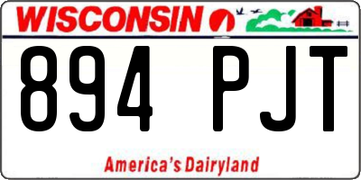 WI license plate 894PJT