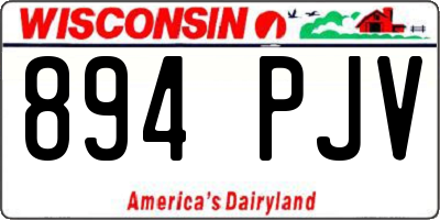 WI license plate 894PJV