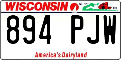 WI license plate 894PJW