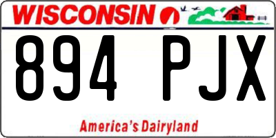 WI license plate 894PJX