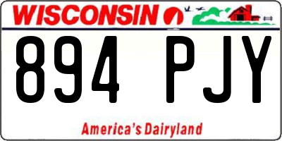 WI license plate 894PJY