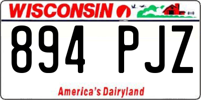 WI license plate 894PJZ