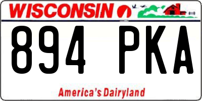 WI license plate 894PKA