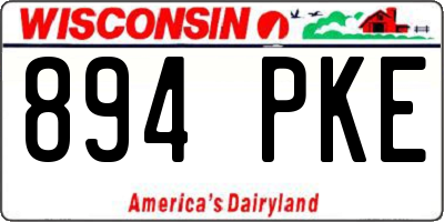 WI license plate 894PKE
