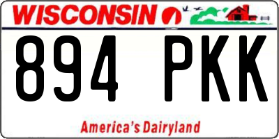 WI license plate 894PKK