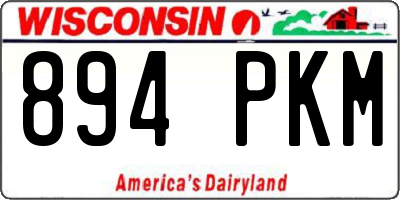 WI license plate 894PKM