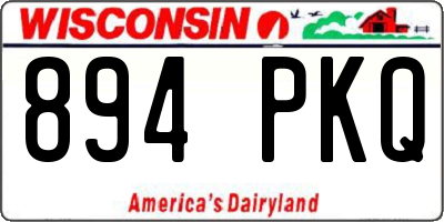 WI license plate 894PKQ
