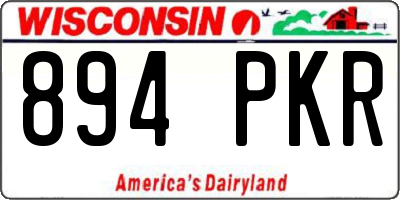 WI license plate 894PKR