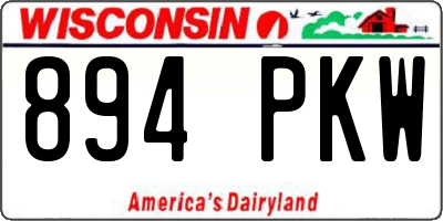 WI license plate 894PKW