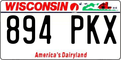 WI license plate 894PKX